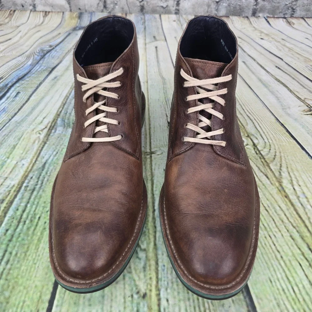 Cole Haan ØriginalGrand Chukka Boots Mens 10.5 Brown Leather Nike Air Dress Boot